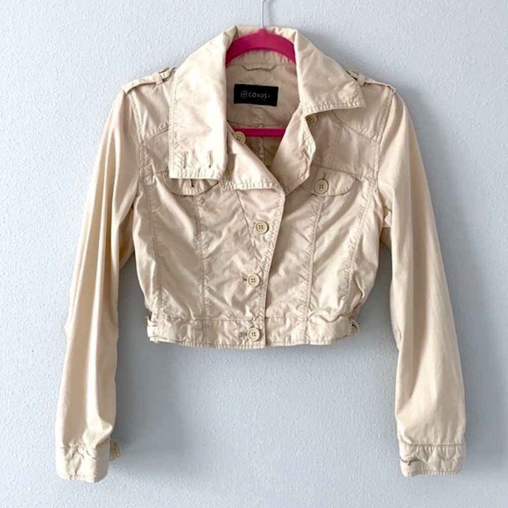 Tan Cropped Jacket